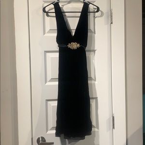 Black velvet dress